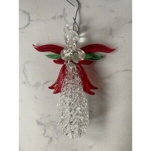 Kurt Adler  Spun Glass Ornament Angel TrumpetChristmas Tree Vintage